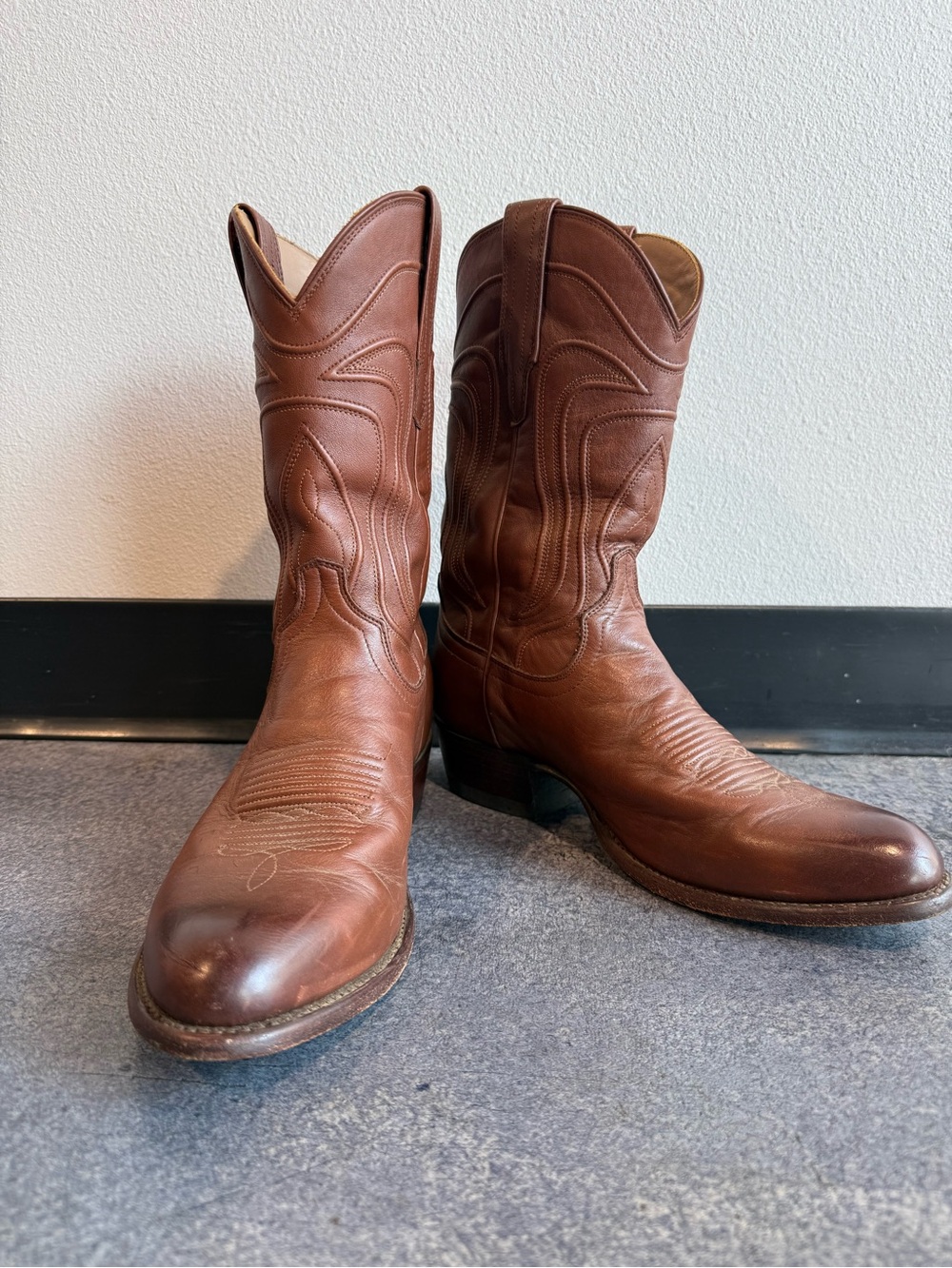 Tecovas Brown Leather Men's Western Cowboy Boots
